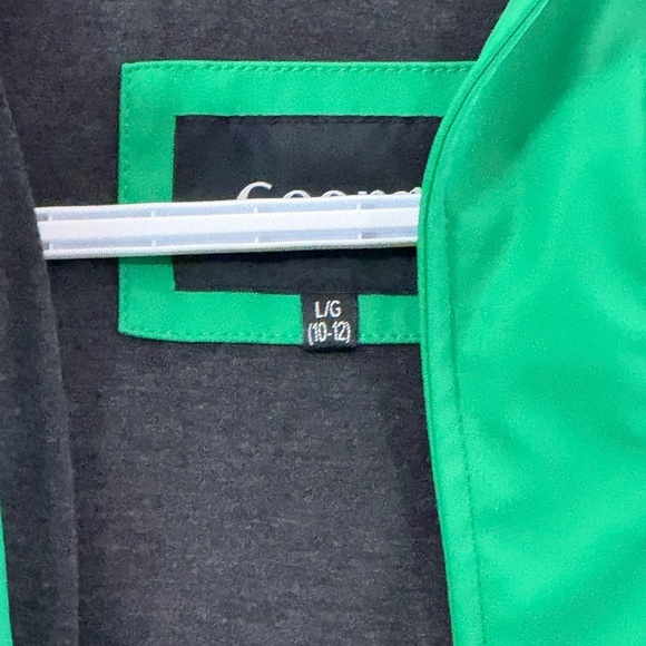 Vibrant Green Rain Jacket with Hood - Picture 4 of 4